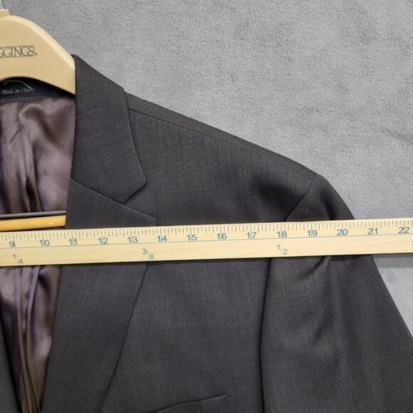 Lauren Ralph Lauren Wool Blazer‎ Single Breasted Mens Size 46R Black Notch Lapel - Picture 7 of 10